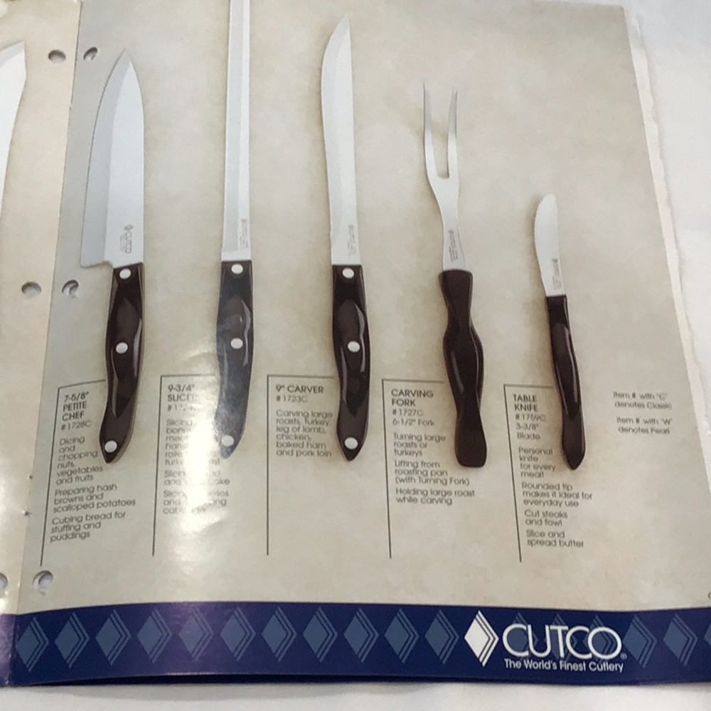 Cutco Sales Booklet 12 pp